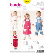 Patron burda 9424 kids salopette et robe - Burda - Mondial Tissus