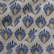 Tissu bachette linen look Peacock bleu - Mondial Tissus