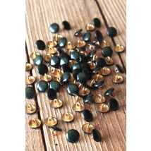 Lot de 5 boutons shiny vert sapin 10 mm - Eglantine et Zoé - Mondial Tissus