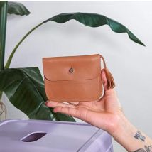 Kit à coudre CASH ME mini portefeuille en cuir camel - Feye - FEYE - Mondial Tissus