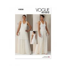 Patron Vogue V2028H5 Femme Robe évasée 34 au 42 - Vogue - Mondial Tissus