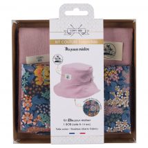 Kit couture bob enfant-ado (8-14 ans) Liberty et coton rose - Com'1 idée - Mondial Tissus