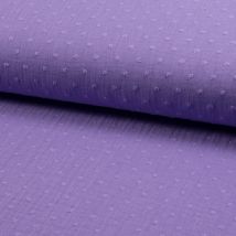 Tissu Double gaze dobby lilas - Mondial Tissus