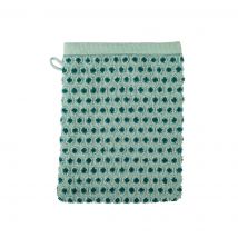 Gant de toilette rétro vert 15x21cm - MT - Mondial Tissus
