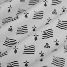 Tissu cretonne motifs bretons - Mondial Tissus