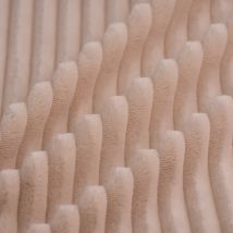 Tissu polaire Minky côtelé rose poudre - Mondial Tissus