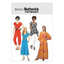 Patron Butterick B5652ZZ Haut,Robe, Caftan et combinaison Femme 44-54 - Butterick - Mondial Tissus