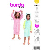 Patron burda n° 9219 peignoir  4-11 ans - Burda - Mondial Tissus