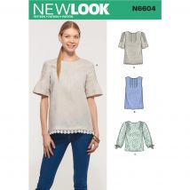 Patron New Look 6604 - blouse femme - Newlook - Mondial Tissus
