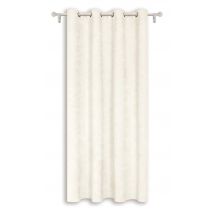 Rideau occultant suédine blanc Toronto 138x260 - MT - Mondial Tissus