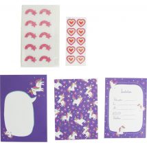 Carte d'invitation enfant déco licorne 10 pièces - Mondial Tissus