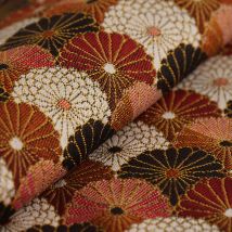 Tissu jacquard Samourai rose - MT - Mondial Tissus