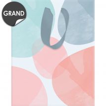 Sac cadeau grand format - bleu et rose pastel - Mondial Tissus