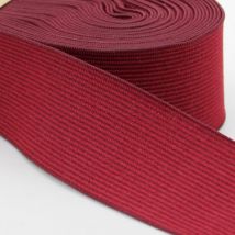 Elastique 40mm souple pour jupe bordeaux - Mondial Tissus