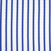 Tissu côtes fantaisie coton poly Rayures bleu écru