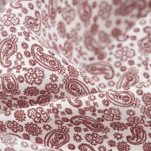 Tissu popeline viscose ecovero Bandana bordeaux - MT - Mondial Tissus