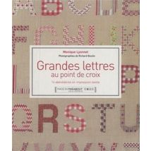 Livre Grandes lettres au point de croix - Mondial Tissus
