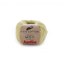 Pelote de fil à tricoter bio Fair Cotton vert pistache - Katia - Katia - Mondial Tissus