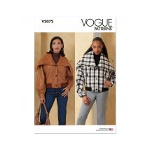 Patron Vogue V2072A Femme Veste bomber XS au XXL - Vogue - Mondial Tissus