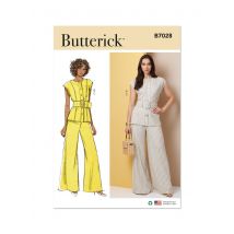 Patron Butterick B7028H5 ensemble haut et pantalon large femme 34-42 - Butterick - Mondial Tissus