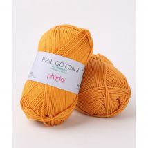 Pelote de fil à tricoter Phildar coton 3 safran - Phildar - Mondial Tissus