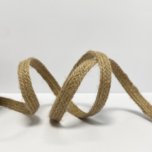 Tresse plate 10mm jute - Mondial Tissus
