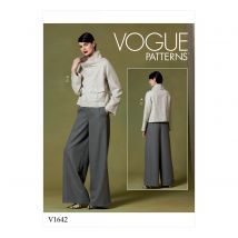Patron Vogue 1642Y ensembe blouse et pantalon femme extra large du 32 au 42 - Vogue - Mondial Tissus
