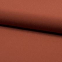Tissu crêpe georgette viscose uni terracota - Mondial Tissus