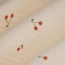 Tissu lange cerise nude - MT - Mondial Tissus