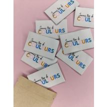 Étiquettes tissées Jamais Trop de Couleurs x6 - Marmaï - Marmaï - Mondial Tissus