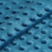 Tissu polaire minky bleu canard - MT - Mondial Tissus