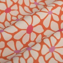 Tissu bâche polyester déperlante April orange - MT - Mondial Tissus