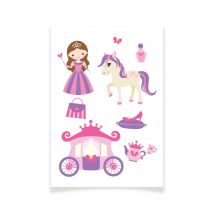 Planche de tatouages textiles Princesse - Textile Tattoo - Mondial Tissus