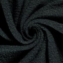 Tissu Lainage polyester  bouclette vert - Mondial Tissus