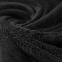 Tissu éponge bambou doudou noir - Mondial Tissus