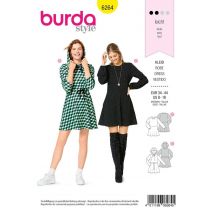 Patron Burda 6264 Robe à capuche pour femmes du 36 au 46 - Burda - Mondial Tissus