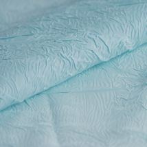 Tissu nappage froissé bleu grande largeur