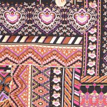 Tissu twill viscose patchwork multicolore - Mondial Tissus
