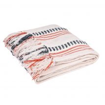 Plaid jeté de canapé beige - MT - Mondial Tissus