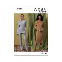 Patron Vogue 1929B5 - haut et robe amples du 36 au 44 - Vogue - Mondial Tissus