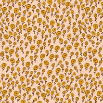 Tissu popeline de coton rose pâle champs de petites fleurs jaune - Dashwood - Dashwood Studio - Mondial Tissus
