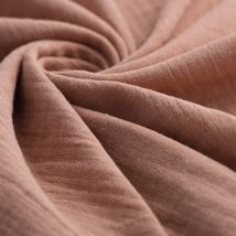 Tissu draps double gaze Terracotta - MT - Mondial Tissus