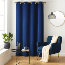 Rideau velours côtelé thermique marine Sydney 138x260 cm - MT - Mondial Tissus