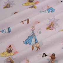 Tissu jersey coton princesses Disney - Mondial Tissus