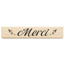 Tampons en bois rectangle inscription "Merci" - Bernette - Mondial Tissus