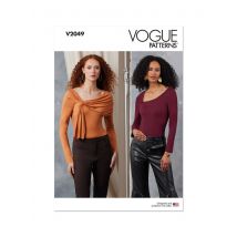 Patron Vogue V2049Y5 Corsage pour femme du 36 au 44 - Vogue - Mondial Tissus