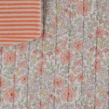 Tissu matelassé  double gaze Spring rose - MT - Mondial Tissus