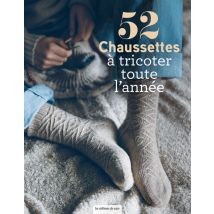 Livre 52 chaussettes a tricoter toute l 'année - Les éditions de saxe - Mondial Tissus