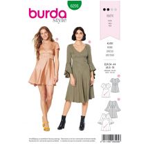 Patron burda 6205 robe patineuse taille - du 36 au 46 - Burda - Mondial Tissus