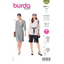 Patron BURDA 6030 - Robe / blouse encolure V 36-46 - Burda - Mondial Tissus